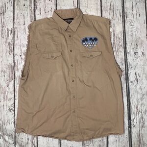 Sturgis Bike Week 2005 Motorcycle Myrtle Beach SC, Men's Tan Sleeveless Shirt